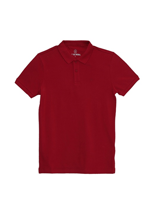 Loft 021171 Polo Yaka Kısa Kollu Koyu Kırmızı Erkek T-Shirt 1