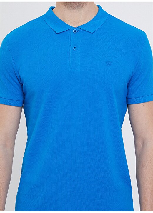Loft Polo Yaka Pamuklu Mavi Erkek T-Shirt 2