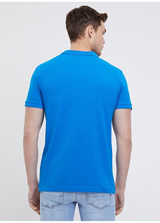 Loft Polo Yaka Pamuklu Mavi Erkek T-Shirt 3