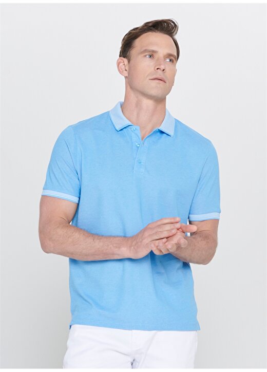 Altınyıldız Classic Mavi Erkek Polo T-Shirt 3