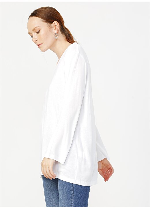 Fabrika Comfort O Yaka Düz Beyaz T-Shirt 1