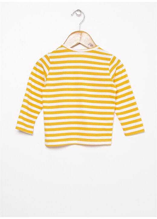 Mammaramma Baskılı Sarı - Beyaz Bebek T-Shirt 2