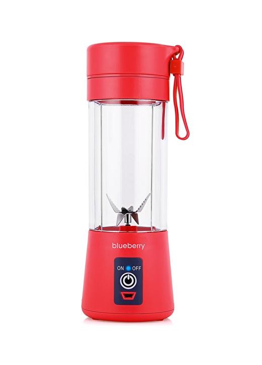 Blueberry 380 Ml Kırmızı Portatif USB'li Blender Jet 1