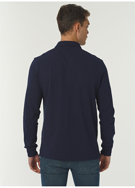 Fabrika Comfort Polo Yaka Düz Lacivert Sweatshirt 4