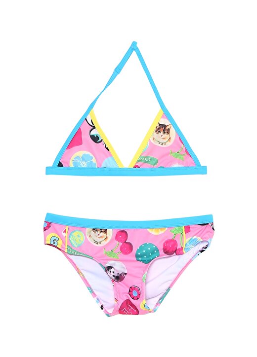 Bellisa Renkli Genç Kız Üçgen Bikini Takım 1
