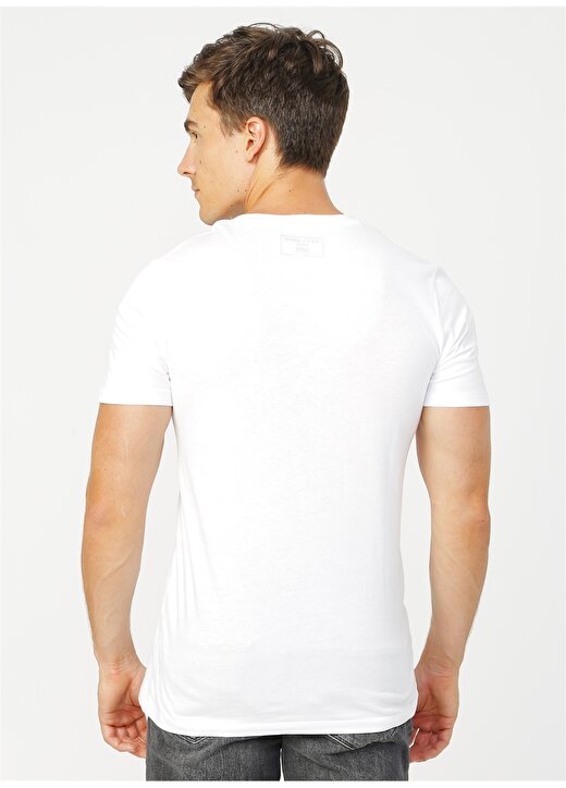 Jack & Jones Beyaz Erkek T-Shirt 4