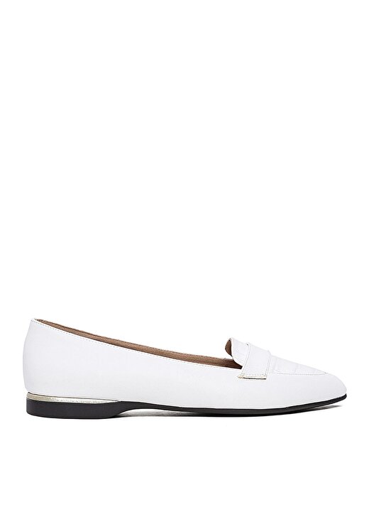 Sole Sisters Deri Beyaz Loafer Kadın Ayakkabı 1