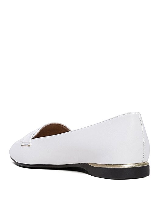 Sole Sisters Deri Beyaz Loafer Kadın Ayakkabı 3