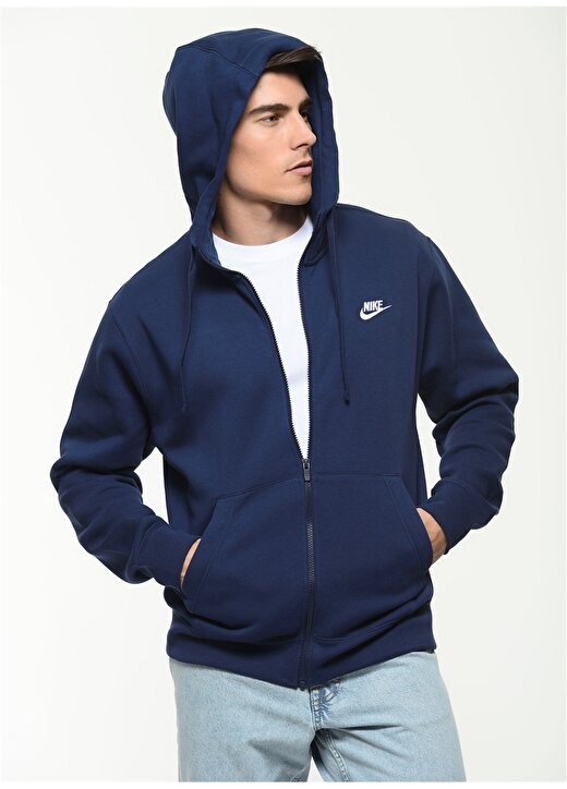 Nike Sportswear Club Fleece Lacivert Erkek Sweatshirt 1