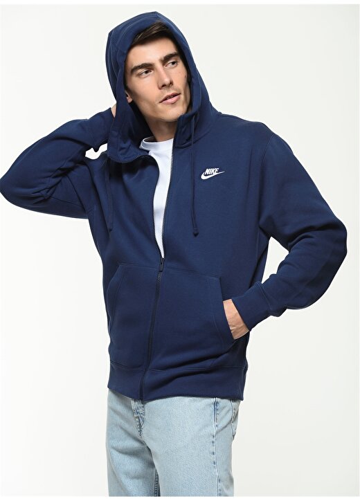 Nike Sportswear Club Fleece Lacivert Erkek Sweatshirt 2