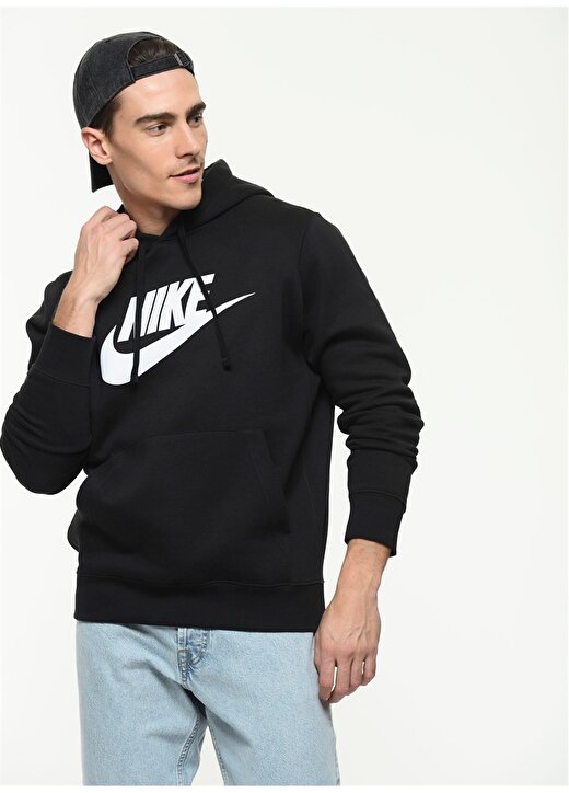 Nike Graphic Pullover Siyah Erkek Sweatshirt 1