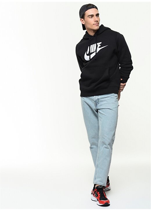 Nike Graphic Pullover Siyah Erkek Sweatshirt 4