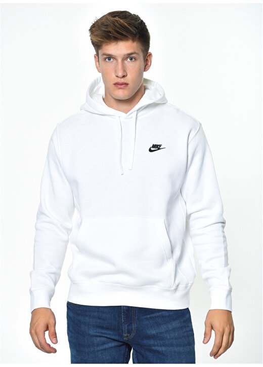 Nike Sportswear Club Fleece Beyaz Erkeksweatshirt 1