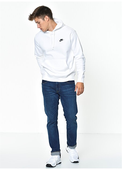 Nike Sportswear Club Fleece Beyaz Erkeksweatshirt 2