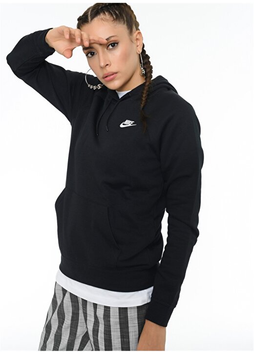 Nike Essential Siyah Kadın Sweatshirt 1