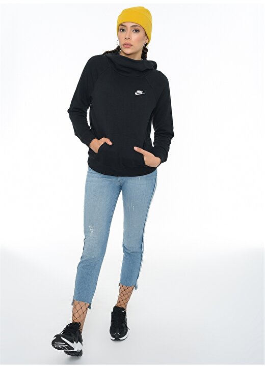 Nike Essential Siyah Kadın Sweatshirt 2