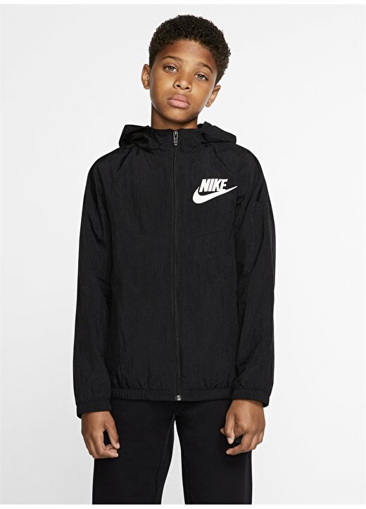 Nike Sportswear Woven Siyah Erkek Çocuksweatshirt 1