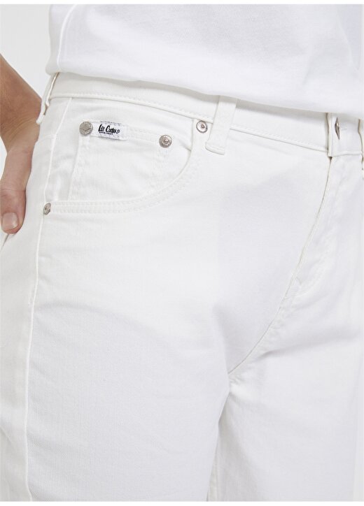 Lee Cooper Boru Paça Kız Çocuk Beyaz Pantolon 4