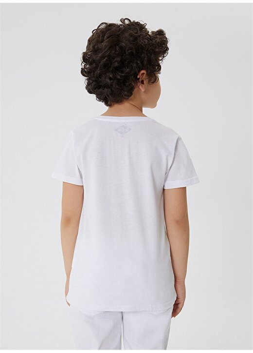 Lee Cooper Baskılı Beyaz T-Shirt 4