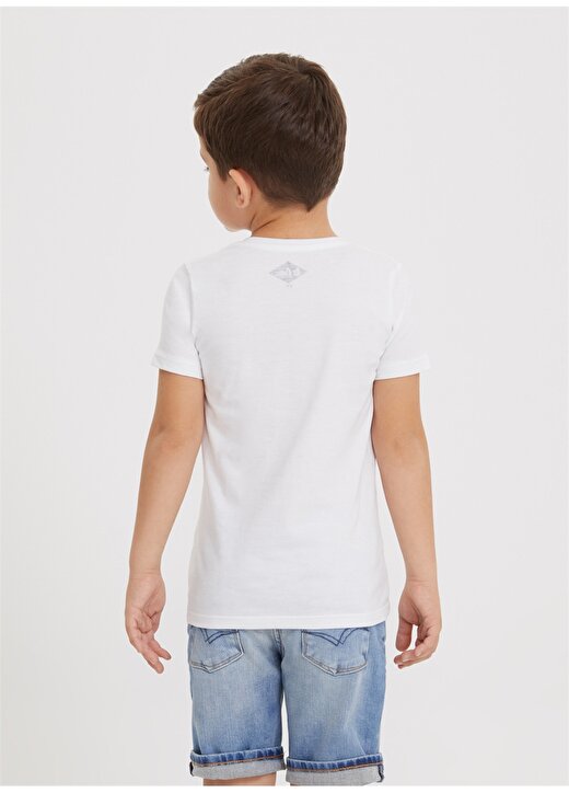 Lee Cooper Baskılı Beyaz Erkek Çocuk T-Shirt 202 LCB 242007 SQUARE BEYAZ 4