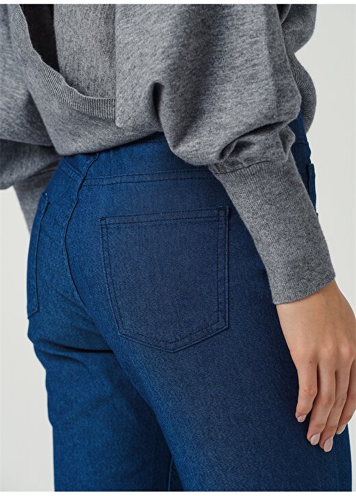 Fabrika Comfort Basic Koyu İndigo Kadın Denim Pantolon CM-TUTUT 3
