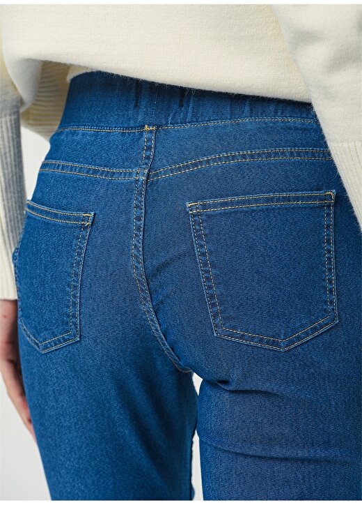 Fabrika Comfort Basic İndigo Kadın Denim Pantolon CM-TUTUT 3