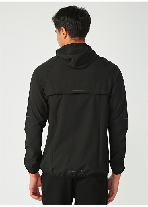 Skechers S202168-001 Micro Zip Jacket Siyah Erkek Zip Ceket 4