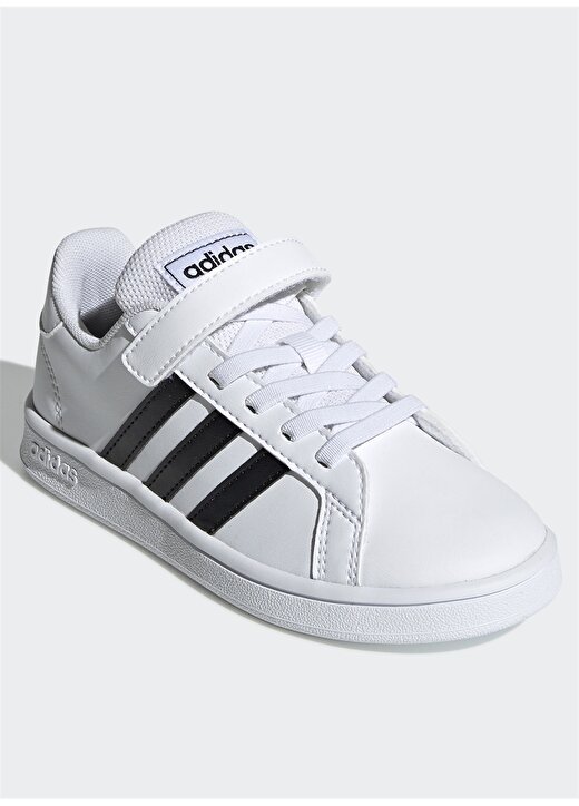 Adidas Ef0109 Grand Court Beyaz - Siyah Erkek Çocuk Yürüyüş Ayakkabısı 3