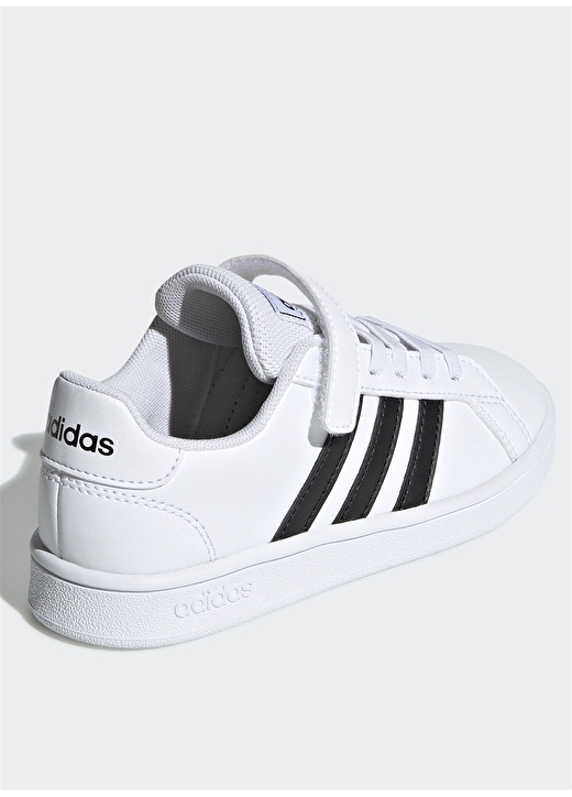 Adidas Ef0109 Grand Court Beyaz - Siyah Erkek Çocuk Yürüyüş Ayakkabısı 4