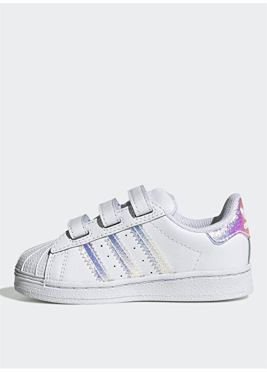 Adidas FV3657 Superstar Bantlı Beyaz Kız Çocuk Yürüyüş Ayakkabısı 2