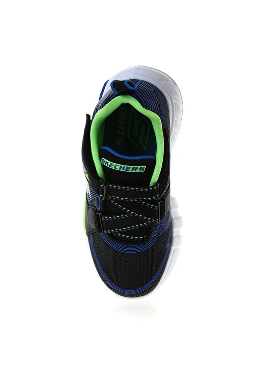 Skechers 90543L Flex-Glow Siyah - Mavi - Yeşil Erkek Çocuk Yürüyüş Ayakkabısı 4