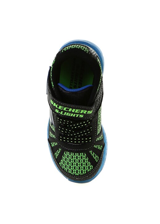 Skechers 401520N Bblm Illumi Siyah - Mavi - Yeşil Erkek Çocuk Yürüyüş Ayakkabısı 4