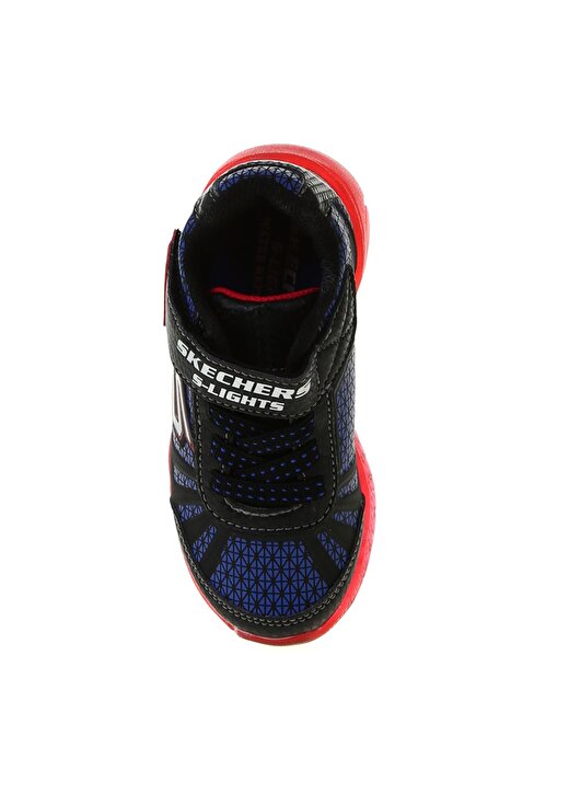 Skechers 401520N Bkrb Illumi Siyah - Kırmızı - Mavi Erkek Çocuk Yürüyüş Ayakkabısı 4