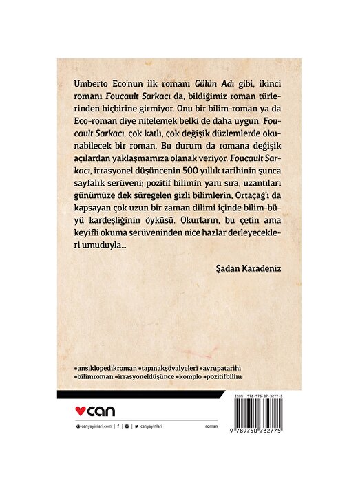 Can Yayınları - Foucault Sarkacı - Umberto Eco 2
