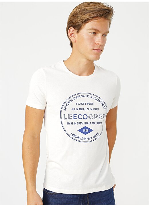 Lee Cooper 202 LCM 242079 RCY 02 Ekru REPREVE T-Shirt 3