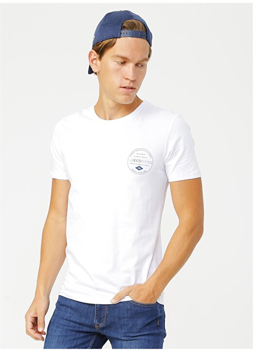 Lee Cooper Repreve Beyaz Erkek T-Shirt 1
