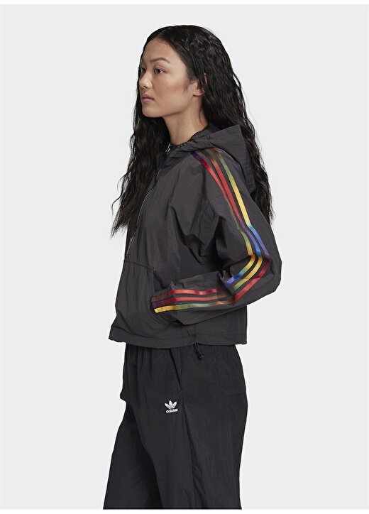 Adidas GD2262 Cropped Halfzip Siyah Kadın Sweatshirt 3