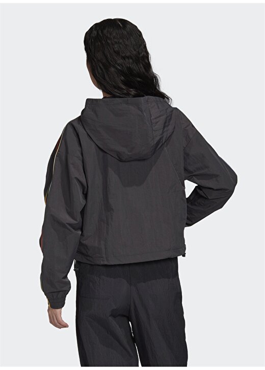 Adidas GD2262 Cropped Halfzip Siyah Kadın Sweatshirt 4