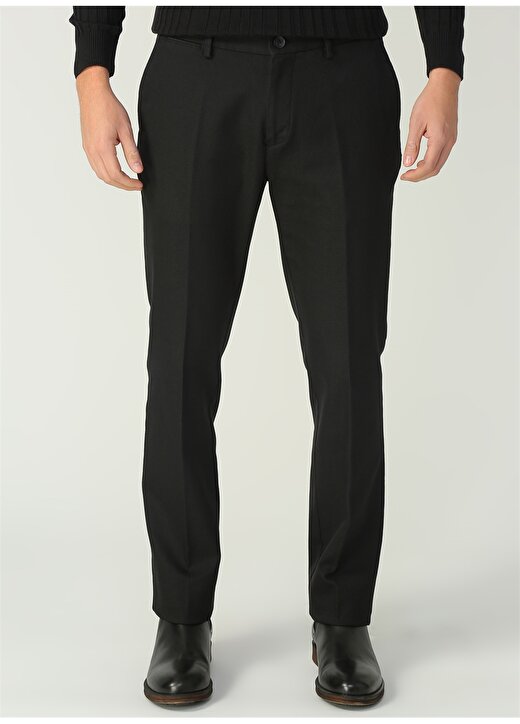 Fabrika Comfort Düz Siyah Klasik Pantolon 2