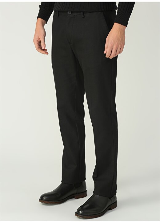 Fabrika Comfort Düz Siyah Klasik Pantolon 3