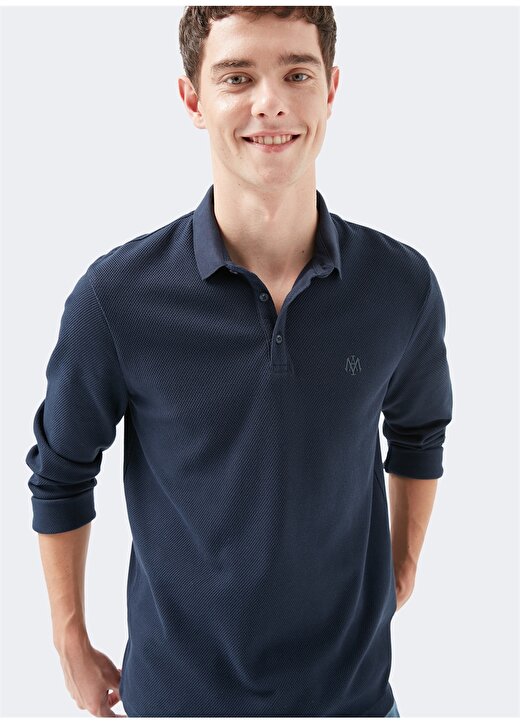 Mavi Normal Düz Koyu Lacivert Erkek Polo T-Shirt 1