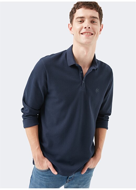 Mavi Normal Düz Koyu Lacivert Erkek Polo T-Shirt 2