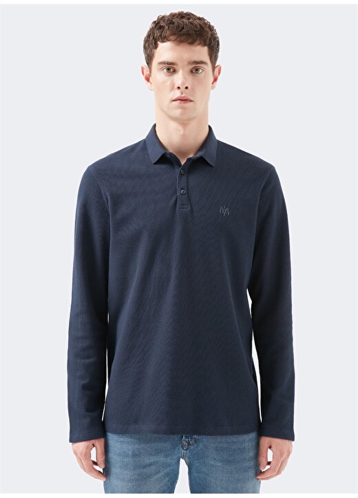 Mavi Normal Düz Koyu Lacivert Erkek Polo T-Shirt 3