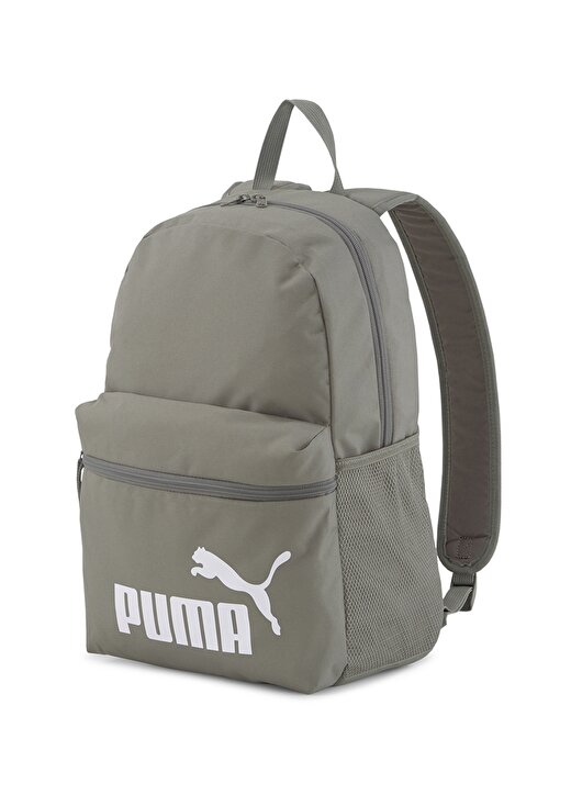 Puma Phase Backpack Çift Fermuar Kapatmalı Unisex Gri Sırt Çantası 1