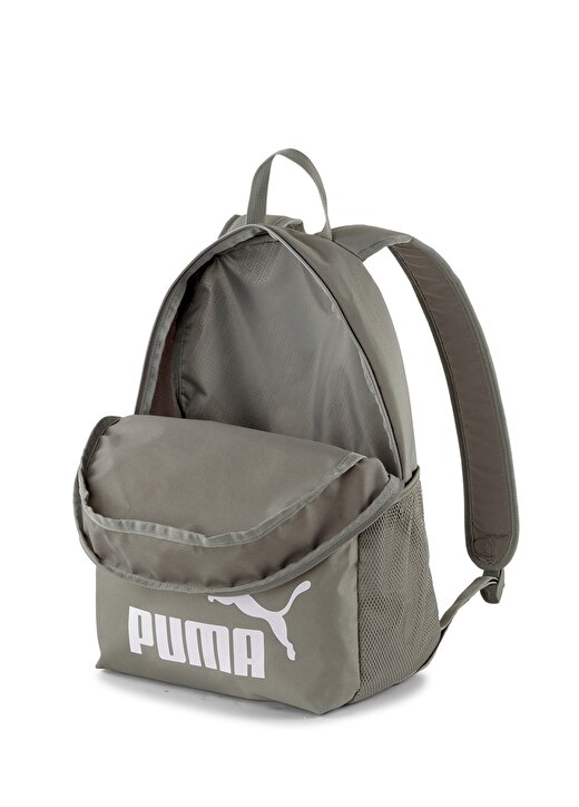 Puma Phase Backpack Çift Fermuar Kapatmalı Unisex Gri Sırt Çantası 2