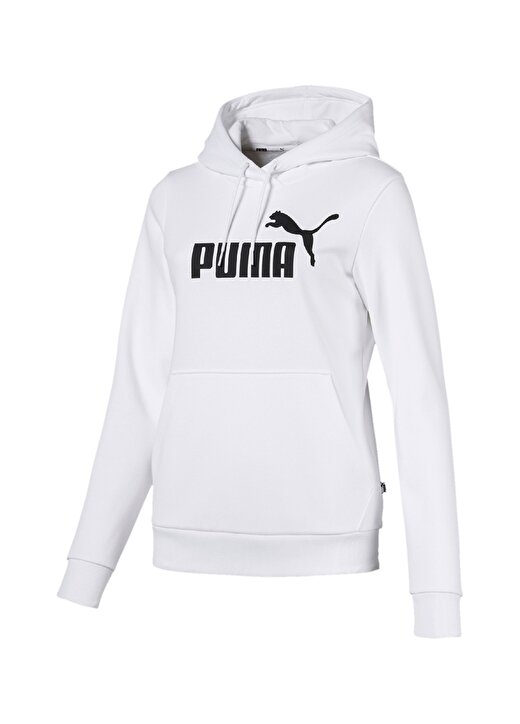 Puma Ess Logo Hoody Fl Beyaz Kadın Sweatshirt 1