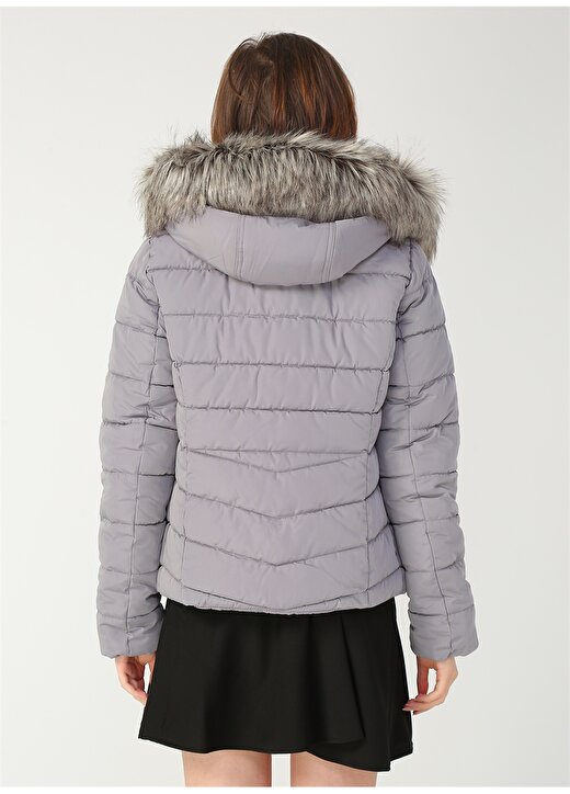 Only Newellan Quilted Fur Hood Mont 4