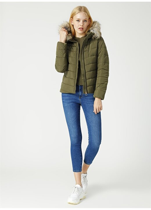 Only Newellan Quilted Fur Hood Mont 2