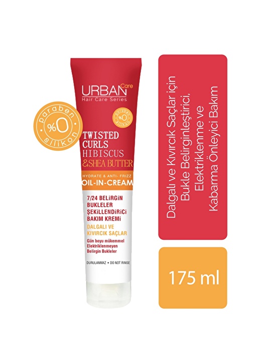 Urban Care Twisted Curls Hibiscus & Shea Butter Durulanmayan Krem 3