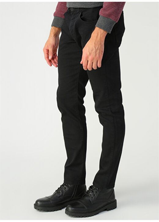 U.S. Polo Assn. Slim Fit Düz Siyah Erkek Denim Pantolon 3